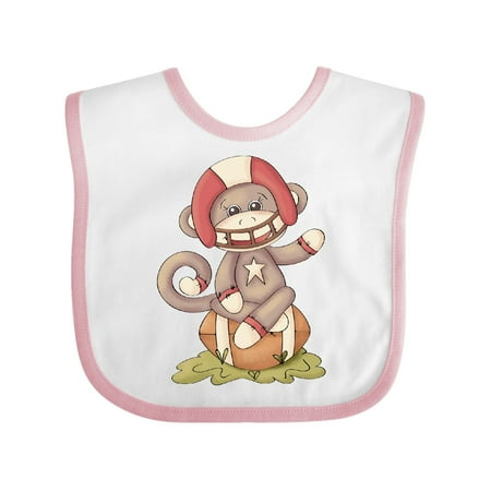 Inktastic Football Monkey Gift Baby Boy Bib