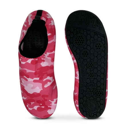 NORTY Womens Barefoot Water Shoes Adult Female Beach Skins Pink Camo 8