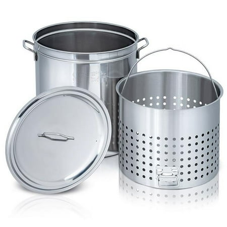 Maxam KTSP82 82 qt. Chefs Secret Stainless Steel Stockpot with Basket