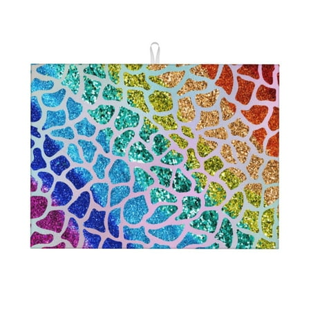 Dish Drying Mat Rainbow Glitter Highly Absorbent Microfiber Drying Mat Kitchen Counter or Sink Drawer Liner 18x24 Kitchen Drying Mat Coffee Mat Kitchen Essentials
Dish Drying Mat Rainbow Glitter Highly Absorbent Microfiber Drying Mat Kitchen Counter or Sink Drawer Liner 18x24 Kitchen Drying Mat Coffee Mat Kitchen Essentials
