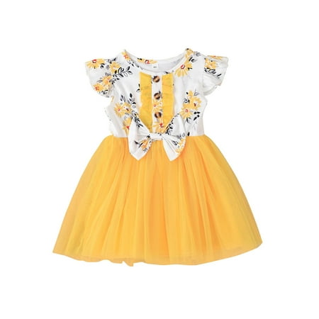 uukiA Infant Baby Girl 12-24 Months+ 2-5Years Bow Ruffle Fit Petal Sleeve Fashion Dress
uukiA Infant Baby Girl 12-24 Months+ 2-5Years Bow Ruffle Fit Petal Sleeve Fashion Dress