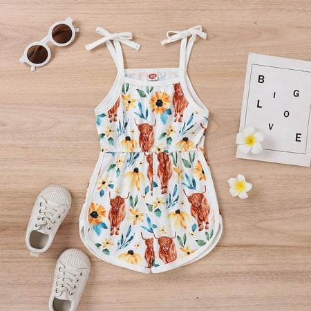 NIUREDLTD Toddler Kids Girls Sleeveless Romper Cartoon Floral Printed Suspenders Jumpsuit Clothes
NIUREDLTD Toddler Kids Girls Sleeveless Romper Cartoon Floral Printed Suspenders Jumpsuit Clothes