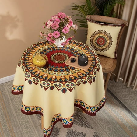 Ethnic Style Retro Simple Atmosphere Home Kitchen Living Room Round Dustproof Tablecloth Holiday Party Tablecloth Cover
Ethnic Style Retro Simple Atmosphere Home Kitchen Living Room Round Dustproof Tablecloth Holiday Party Tablecloth Cover
