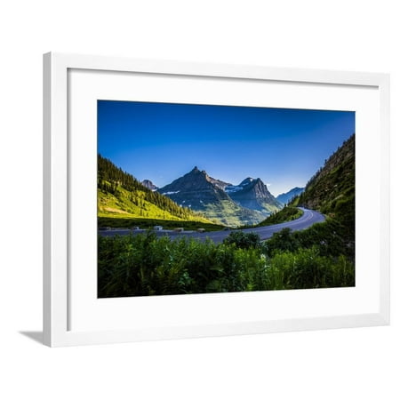 Mountain Pass, Continental Divide, Glacier National Park, Montana Framed Print Wall Art By Yitzi Kessock