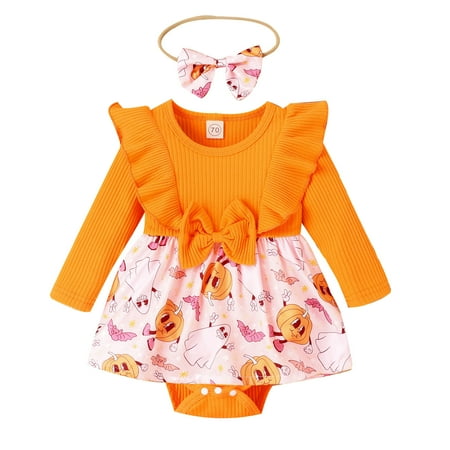 FELWORS Baby Girls Long Sleeve Cartoon Prints Romper Bodysuits Dress Headbands Outfits (Applicable Age: 0-18M)
FELWORS Baby Girls Long Sleeve Cartoon Prints Romper Bodysuits Dress Headbands Outfits (Applicable Age: 0-18M)