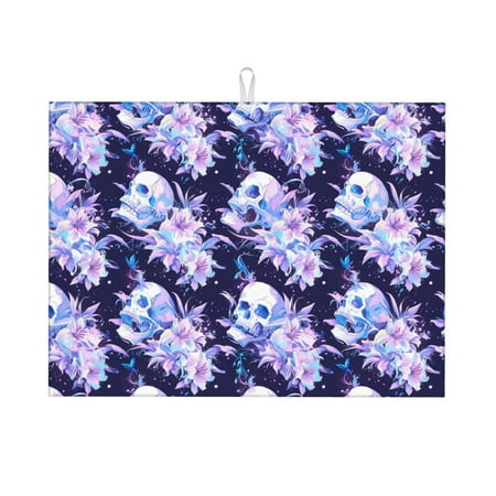 Adobk blue starry sky Skull flower Dish Drying Mat for Kitchen Counter Absorbent Microfiber Drying Pad Reusable Washable Large 18 x24
Adobk blue starry sky Skull flower Dish Drying Mat for Kitchen Counter Absorbent Microfiber Drying Pad Reusable Washable Large 18 x24