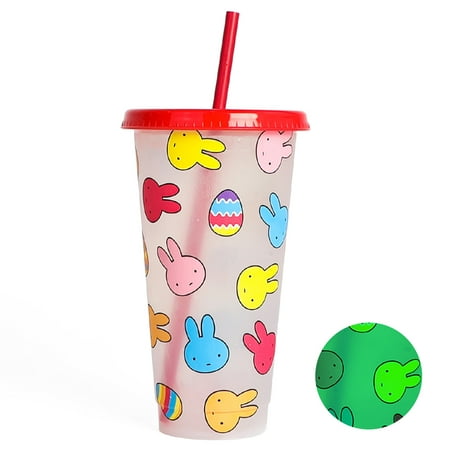 Vakind 25 Oz Straw Cold Drink Cups Easter Color Changing Water Bottles with Lid (Red)
Vakind 25 Oz Straw Cold Drink Cups Easter Color Changing Water Bottles with Lid (Red)