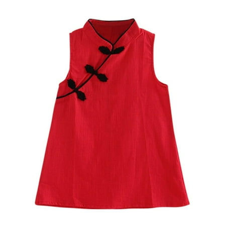 Bullpiano Summer Baby Girl Sleeveless Dresses Cheongsam Cotton Linen Vintage Clothing
Bullpiano Summer Baby Girl Sleeveless Dresses Cheongsam Cotton Linen Vintage Clothing