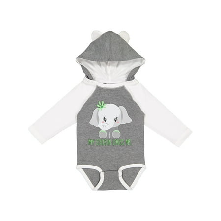 Inktastic My Cousin Loves Me- cute elephant Gift Baby Boy or Baby Girl Long Sleeve Bodysuit
Inktastic My Cousin Loves Me- cute elephant Gift Baby Boy or Baby Girl Long Sleeve Bodysuit