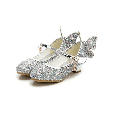 Avamo Children Princess Shoe Butterfly Dress Shoes Magic Tape Mary Jane Casual Pumps School Breathable Comfort Heel Pump Silver 4Y
Avamo Children Princess Shoe Butterfly Dress Shoes Magic Tape Mary Jane Casual Pumps School Breathable Comfort Heel Pump Silver 4Y