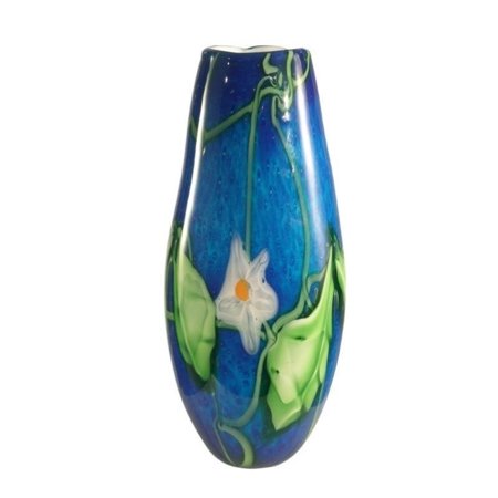 Dale Tiffany Flower Leaf Art Glass Vase