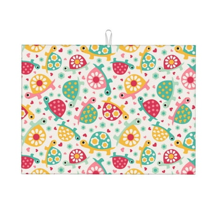 Cauagu Dish Drying Mat 24*18 inch Absorbent Dish Drainer Kitchen Counter Dish Drying Pad for Countertops Sinks Draining Racks( Turtle Flower)
Cauagu Dish Drying Mat 24*18 inch Absorbent Dish Drainer Kitchen Counter Dish Drying Pad for Countertops Sinks Draining Racks( Turtle Flower)