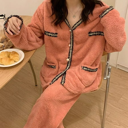 CoCopeaunt New pajamas female winter coral fleece cardigan jacket girls simple casual facecloth thickened home wear set sleepwear pijama
CoCopeaunt New pajamas female winter coral fleece cardigan jacket girls simple casual facecloth thickened home wear set sleepwear pijama
