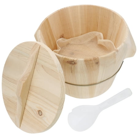 Frcolor 1pc Wooden Steaming Rice Bucket Kitchen Tool Flat Lid Steamed Rice Barrel
Frcolor 1pc Wooden Steaming Rice Bucket Kitchen Tool Flat Lid Steamed Rice Barrel