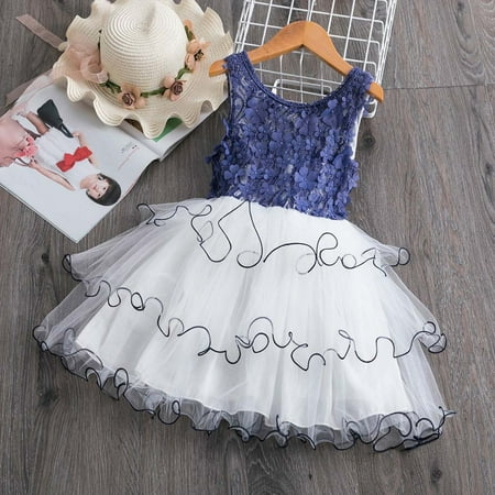 THE WILD Girls Dresses Elegant Ruched Tulle Tiered O-Neck Sleeveless Midi Prom Dress Blue
THE WILD Girls Dresses Elegant Ruched Tulle Tiered O-Neck Sleeveless Midi Prom Dress Blue