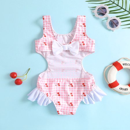 Leutsin Toddler Kids Baby Girls Fashion Cute Lattice Print Bow Bikini Ruffles One-piece Swimsuit
Leutsin Toddler Kids Baby Girls Fashion Cute Lattice Print Bow Bikini Ruffles One-piece Swimsuit