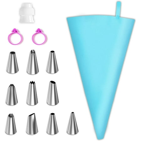 Reusable Piping Bag and Tips Set - Strong Silicone Icing Bag and Tips - Ideal Icing Piping Kit of 1 Reusable Pastry Bag
Reusable Piping Bag and Tips Set - Strong Silicone Icing Bag and Tips - Ideal Icing Piping Kit of 1 Reusable Pastry Bag