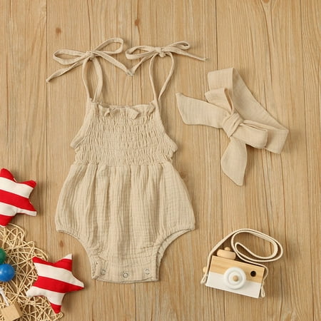 Girls Winter Clothes Toddler Baby Girl Sleeveless Backless Straps Romper Jumpsuit+Headband Set For Every Holiday
Girls Winter Clothes Toddler Baby Girl Sleeveless Backless Straps Romper Jumpsuit+Headband Set For Every Holiday