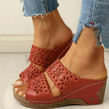 HIMIWAY Wedge Sandals for Women Womens Shoes Wedges Sandalias Hollow Out Solid High Heels Slippers Brown 42
HIMIWAY Wedge Sandals for Women Womens Shoes Wedges Sandalias Hollow Out Solid High Heels Slippers Brown 42
