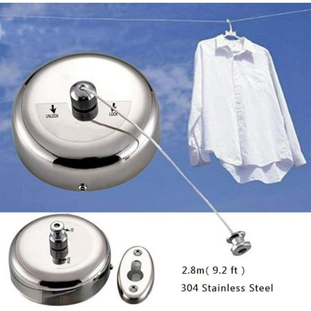 Rosvola Retractable Clothesline 304 Stainless Steel Durable with Adjustable Rope Shower Clothes Line for Outdoor and Indoor 9.2ft
Rosvola Retractable Clothesline 304 Stainless Steel Durable with Adjustable Rope Shower Clothes Line for Outdoor and Indoor 9.2ft