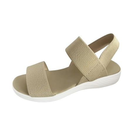 Womens Walking Sandals Elastic Ankle Strap Open Toe Platform Sandals Lightweight Comfort Summer Casual Shoes
Womens Walking Sandals Elastic Ankle Strap Open Toe Platform Sandals Lightweight Comfort Summer Casual Shoes
