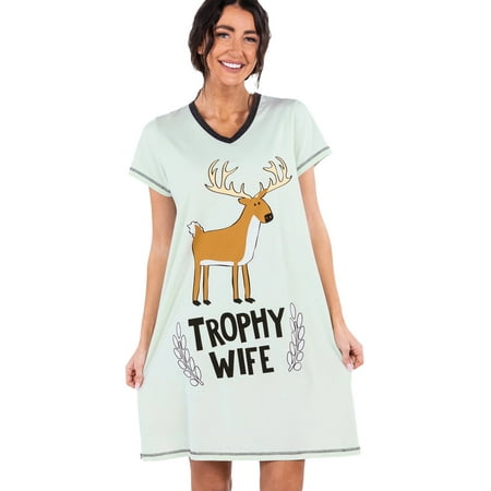 LazyOne V-Neck Nightshirts for Women Animal Designs Deer Hunting (Trophy Wife Blue S/M)
LazyOne V-Neck Nightshirts for Women Animal Designs Deer Hunting (Trophy Wife Blue S/M)