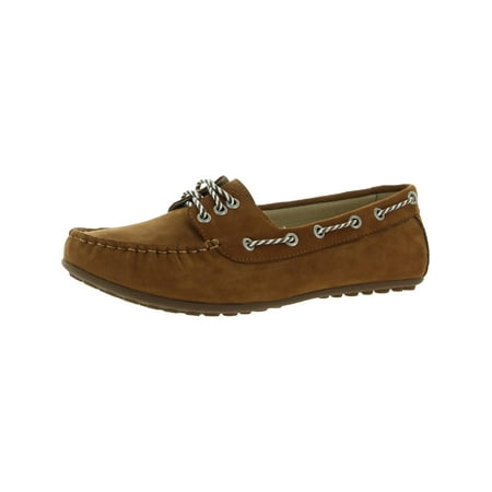 David Tate Womens Talia Leather Slip-On Moccasins