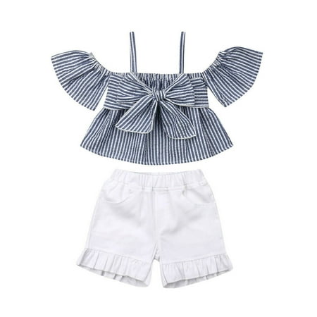 Toddler Baby Girls Kids Bowknot Tank Top+ Short Pants Summer Outfits Clothes 
Toddler Baby Girls Kids Bowknot Tank Top+ Short Pants Summer Outfits Clothes