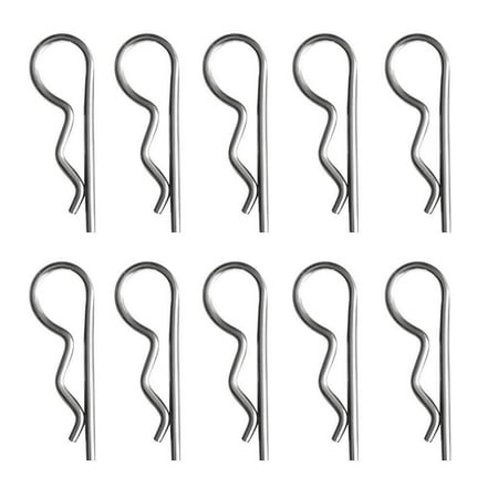 10 X Stainless Steel R Clip Cotter Pin Spring Clip Retaining Clip 3Mm X 65Mm