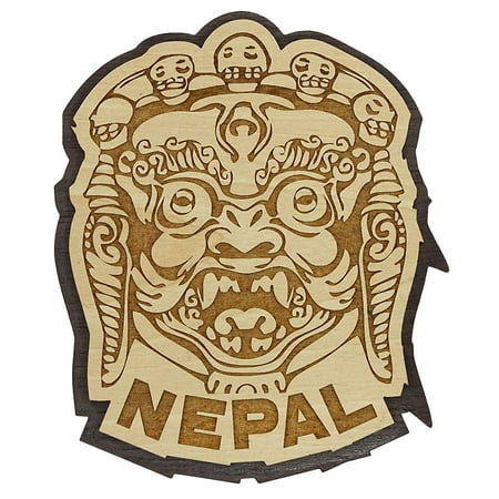 Printtoo Nepal Wooden Engraved Fridge Magnet Souvenir Gift Collectibles