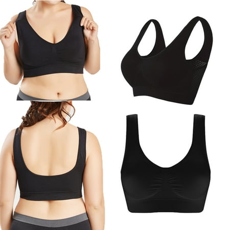 Women Fitness Yoga Sports Bra for Running Gym Padded push up Seamless Top Black-5XL 2PCS
Women Fitness Yoga Sports Bra for Running Gym Padded push up Seamless Top Black-5XL 2PCS