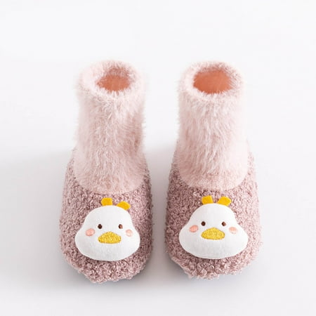 TOWED22 Baby Boy Girls Toddlers Indoor Animals Slipper Shoes Antislip Socks Booties First Walkers Size 5 Toddler Socks Purple