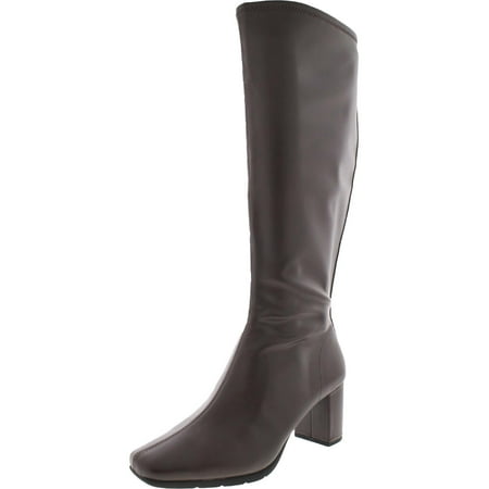 Aerosoles Womens Micah Stretch Covered Block Heel Knee-High Boots