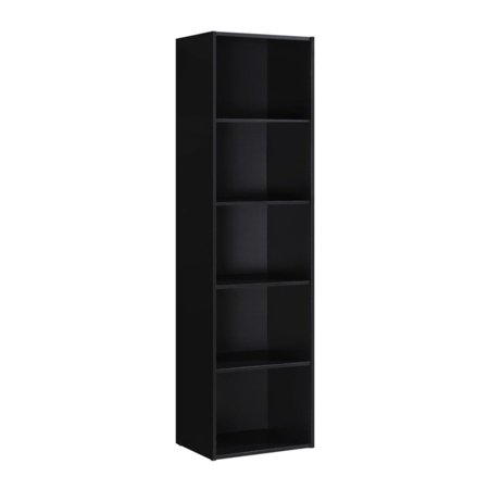 Hodedah Imports Five Shelf Bookcase