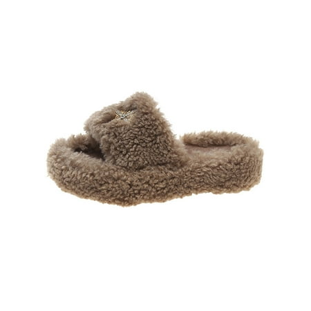 Gomelly Women s Cozy Fuzzy Slippers Lightweight Slip On Home Shoes Winter House Open Toe Warm Shoe Khaki 5
Gomelly Women s Cozy Fuzzy Slippers Lightweight Slip On Home Shoes Winter House Open Toe Warm Shoe Khaki 5