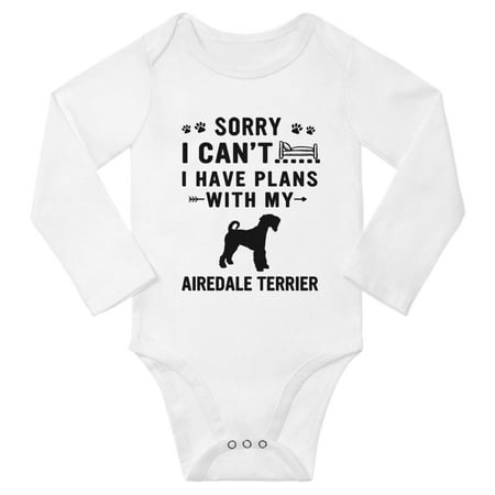 Sorry I Can t I Have Plans With My Airedale Terrier Baby Long Sleeve Bodysuit (White 12-18 Months) 
Sorry I Can t I Have Plans With My Airedale Terrier Baby Long Sleeve Bodysuit (White 12-18 Months)