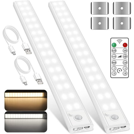 Under Cabinet Light Motion Sensor Cordless Magnetic Closet Lighting USB Rechargeable Night Light with Remote Adjustable Brightness and Color Temperature UL Listed 2 Pack
Under Cabinet Light Motion Sensor Cordless Magnetic Closet Lighting USB Rechargeable Night Light with Remote Adjustable Brightness and Color Temperature UL Listed 2 Pack