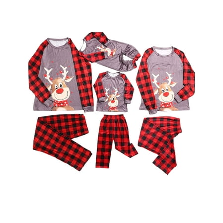 Family Christmas Matching Pajamas Set Deer Pattern Tops Plaid Long Elastic Pajama Pants for Adults and Kid
Family Christmas Matching Pajamas Set Deer Pattern Tops Plaid Long Elastic Pajama Pants for Adults and Kid