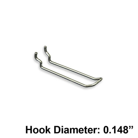 Azar Displays 701140 4 Metal Wire Loop Hook: 0.148 Diameter 50-Pack