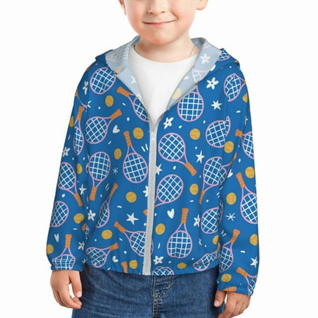 Gaeub Tennis Print Athletic Sun Protection Hoodie for Kids Long Sleeve Outdoor UV Shirt Running Fishing Top for Boys Girls-5 Years
Gaeub Tennis Print Athletic Sun Protection Hoodie for Kids Long Sleeve Outdoor UV Shirt Running Fishing Top for Boys Girls-5 Years