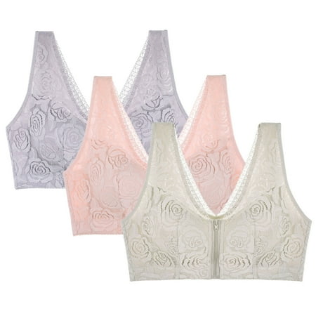 Spdoo 3 Pack Women s Sports Bra Lace Bralette Post-Surgery Bra Zipper Front Wirefree Removable Pads Yoga Bra
Spdoo 3 Pack Women s Sports Bra Lace Bralette Post-Surgery Bra Zipper Front Wirefree Removable Pads Yoga Bra