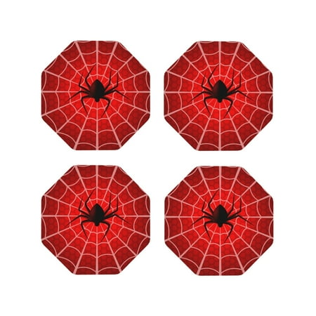 Pofeuu Spider Web1 Print Coasters for Drinks 4Pack PU Leather Coasters Bar Drink Coasters for Tabletop Protection Furniture from Damage-Octagon
Pofeuu Spider Web1 Print Coasters for Drinks 4Pack PU Leather Coasters Bar Drink Coasters for Tabletop Protection Furniture from Damage-Octagon