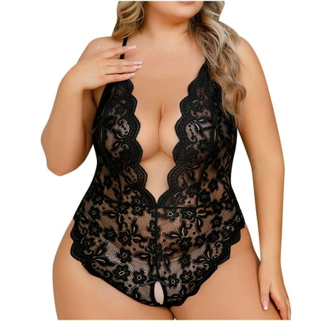XFLWAM Plus Size Women One Piece Lingerie Lace Bodysuit Deep V Teddy Mini Babydoll Black 4XL
XFLWAM Plus Size Women One Piece Lingerie Lace Bodysuit Deep V Teddy Mini Babydoll Black 4XL