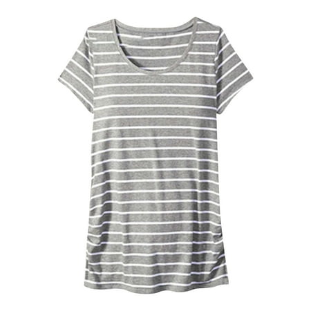 asdoklhq Maternity Clothes for Women Clearance Pregnant Women Clothes Short Sleeve Maternity T-shirt Striped Solid Color Top
asdoklhq Maternity Clothes for Women Clearance Pregnant Women Clothes Short Sleeve Maternity T-shirt Striped Solid Color Top