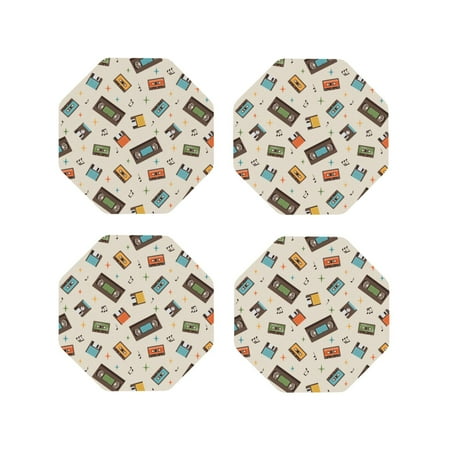 Tideii Retro Vintage Tape for Leather Coasters 4 Pieces Anti-fouling and Anti-scalding Decorative Coasters Suitable for Restaurants Kitchens Coffee Shops-Octagon
Tideii Retro Vintage Tape for Leather Coasters 4 Pieces Anti-fouling and Anti-scalding Decorative Coasters Suitable for Restaurants Kitchens Coffee Shops-Octagon