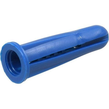 No.10-12 x 1 in. Blue Conical Plastic Anchor - 100 Count