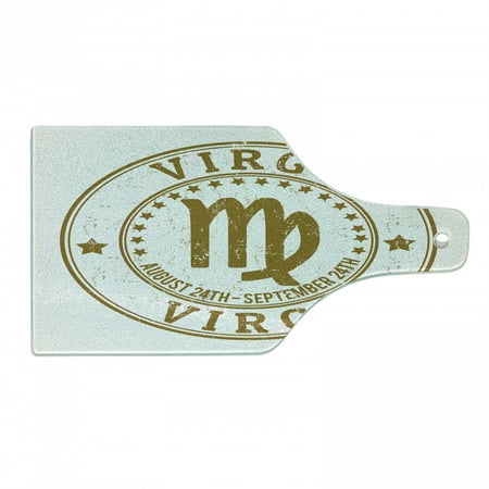 Zodiac Virgo Cutting Board Astrology Grunge Rubber Stamp Design with Stars and Dates Retro Sign Decorative Tempered Glass Cutting and Serving Board Wine Bottle Shape Brown and White by Ambesonne
Zodiac Virgo Cutting Board Astrology Grunge Rubber Stamp Design with Stars and Dates Retro Sign Decorative Tempered Glass Cutting and Serving Board Wine Bottle Shape Brown and White by Ambesonne