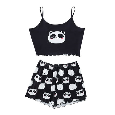 Xahyotn Womens Soft Suspender Top Shorts Pajama Suit Pattern Printed Two Piece Housewear Summer Gift
Xahyotn Womens Soft Suspender Top Shorts Pajama Suit Pattern Printed Two Piece Housewear Summer Gift