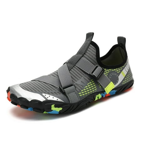 Nitouy Aqua Shoes Breathable Diving Sneakers Comfortable for Lake Hiking (Gray 44)