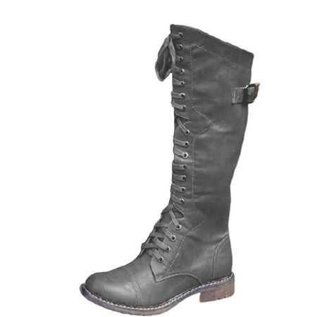jsaierl Retro Lace Up Boots For Women Round Toe Low Heel Knee High Combat Boots
jsaierl Retro Lace Up Boots For Women Round Toe Low Heel Knee High Combat Boots